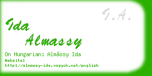 ida almassy business card